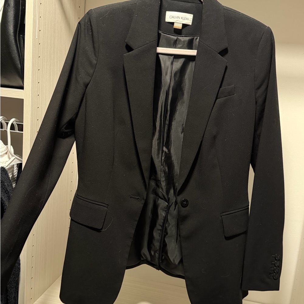 Calvin Klein Black Single-Button Women's Blazer